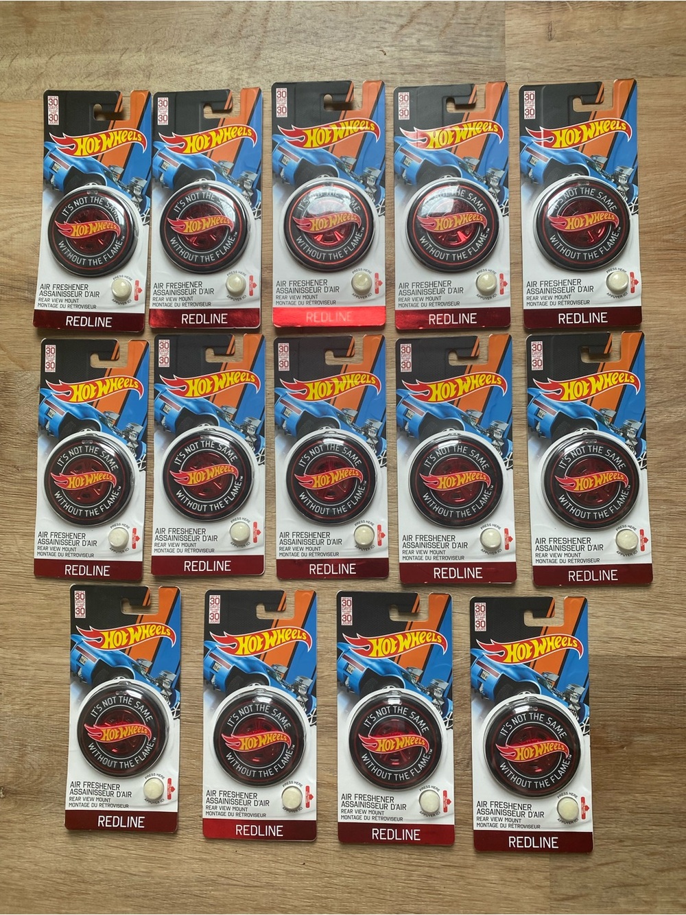Hot Wheels Redline Rear View Mirror Air Freshener New Sealed Car LOT of 14
